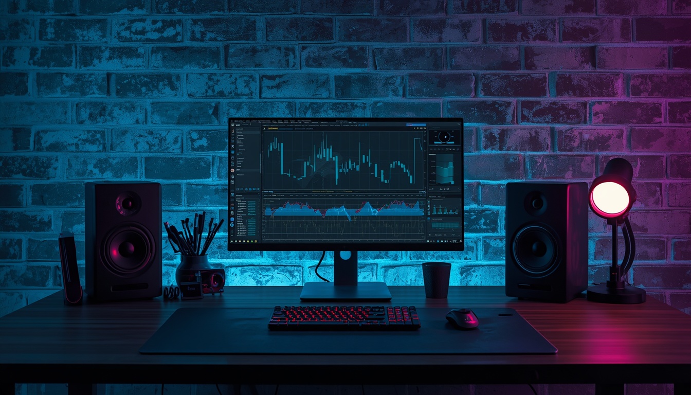 Beautyreliablear digital tracking setup on desk